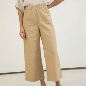 Elizabeth Suzann Florence pants in cotton canvas- khaki/s/short